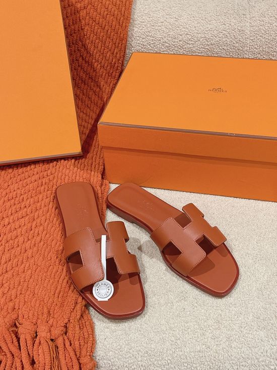 Hermes Suede Slide Sandals Classic Comfortable Casual Footwear