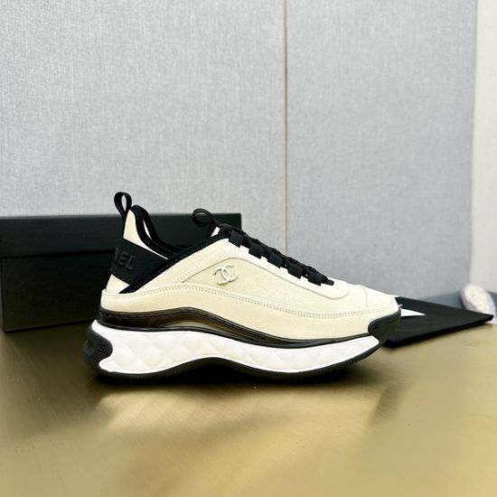 Chanel Embroidered Upper Casual Versatile Athletic Sneakers