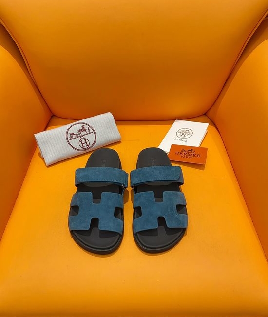 Hermes Velcro Flat Casual Sandals Soft Sole Comfortable Slides