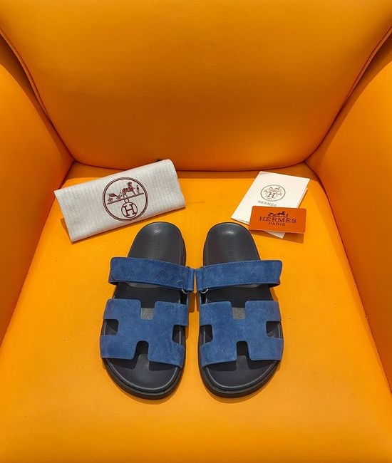 Hermes Velcro Flat Casual Sandals Soft Sole Comfortable Slides