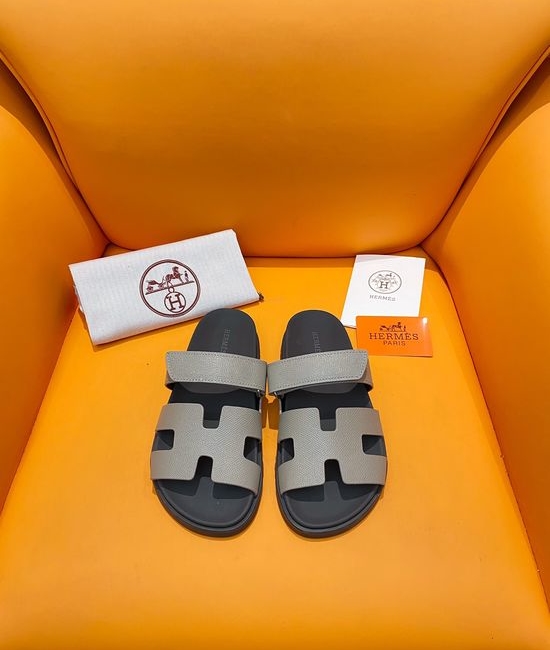 Hermes Velcro Flat Casual Sandals Soft Sole Comfortable Slides