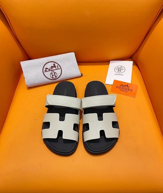 Hermes Velcro Flat Casual Sandals Soft Sole Comfortable Slides
