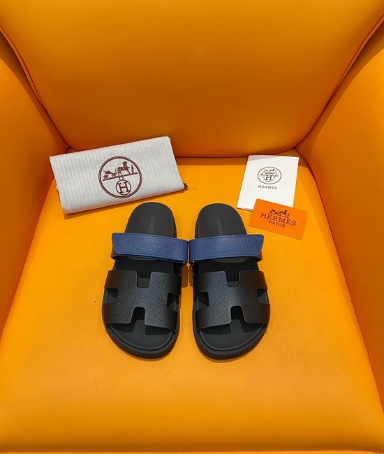 Hermes Velcro Flat Casual Sandals Soft Sole Comfortable Slides