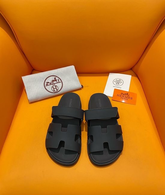 Hermes Velcro Flat Casual Sandals Soft Sole Comfortable Slides