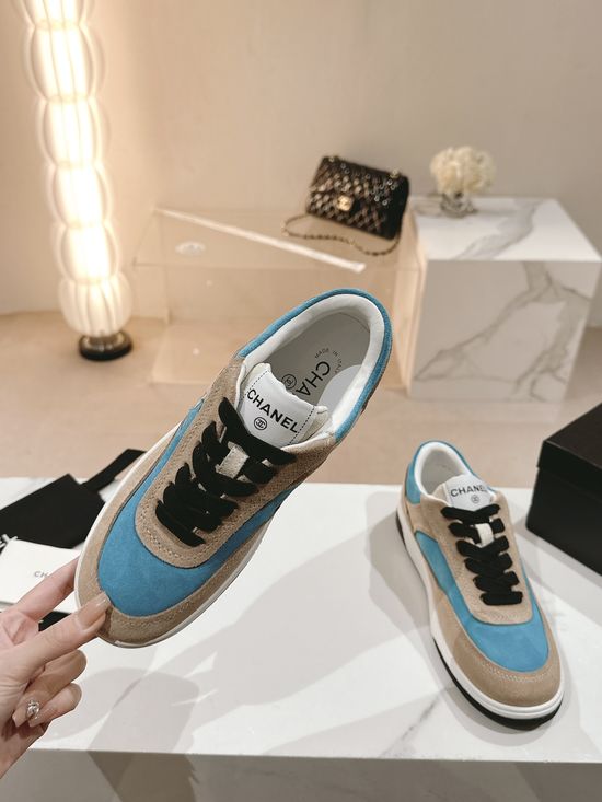 Chanel Casual Colorblock Sneakers Comfortable Breathable Daily Walking Shoes