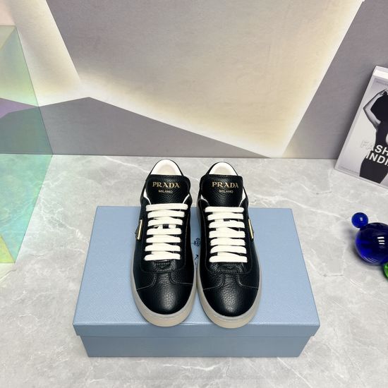 Prada Leather Casual Slip-on Shoes with Soft Lining
