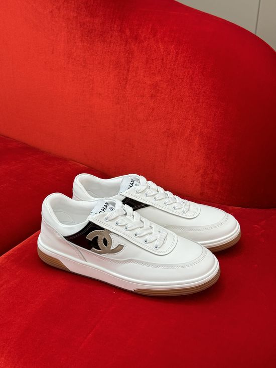 Chanel Classic Casual Sneakers with Leather Upper