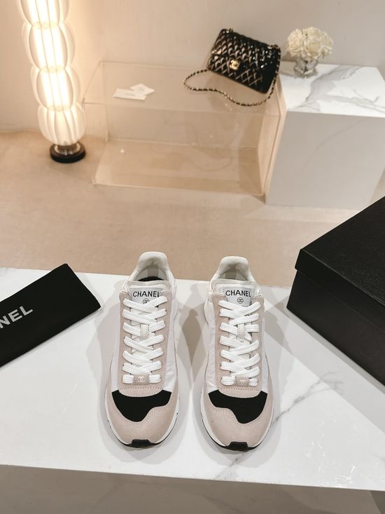 Chanel Classic Stitching Casual Sneakers Lightweight Comfortable Daily Walking Shoes