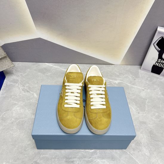 Prada Leather Casual Slip-on Shoes with Soft Lining