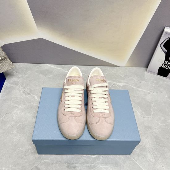 Prada Leather Casual Slip-on Shoes with Soft Lining