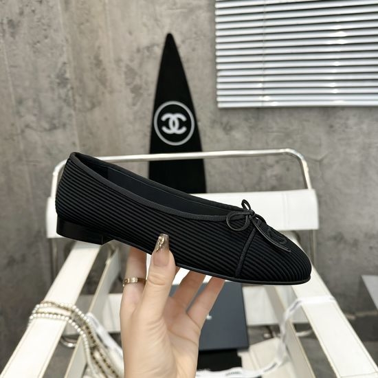 Chanel Classic Sheepskin Wool Blend Ballet Flat Shoes