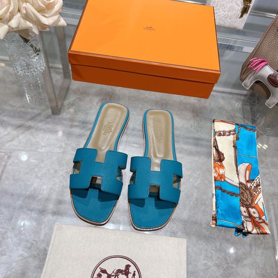 Hermes Calfskin Casual Slides Soft Comfortable Daily Wear Footwear
