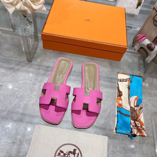 Hermes Calfskin Casual Slides Soft Comfortable Daily Wear Footwear