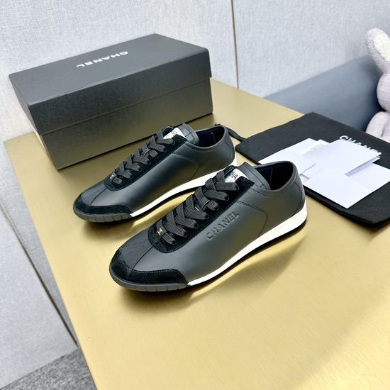 Chanel Casual Suede Color Block Comfortable Sneakers
