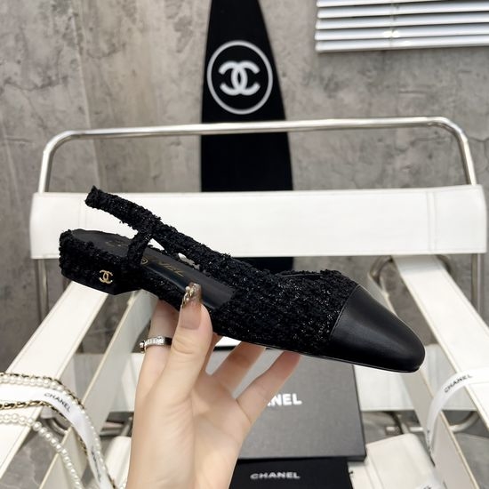Chanel Classic Sheepskin Flat Sandals with Silk Lining