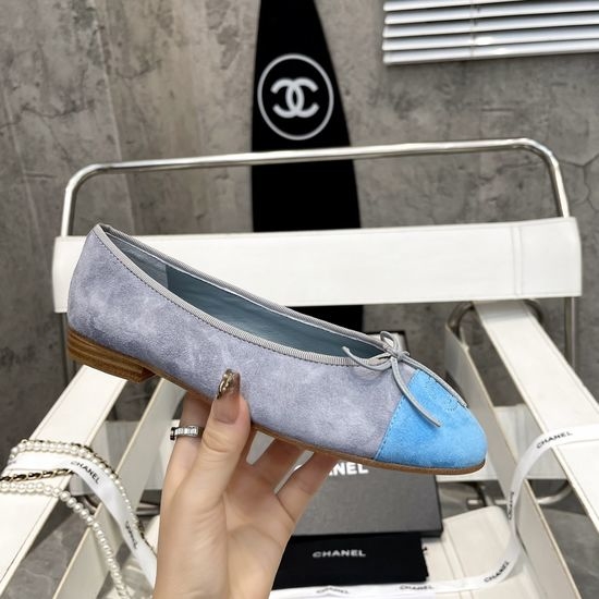 Chanel Classic Sheepskin Wool Blend Ballet Flat Shoes