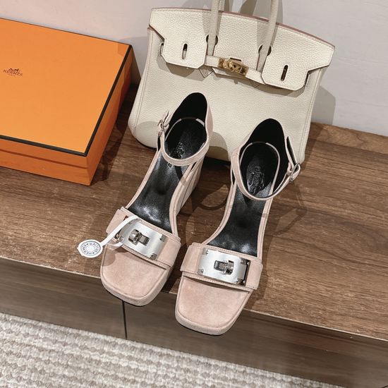 Hermes Sophisticated High-heeled Sandals with Kelly Buckle