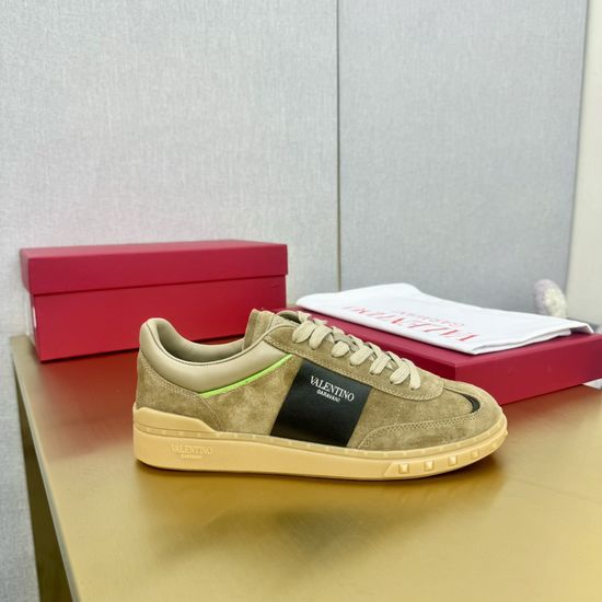 Valentino Studded Leather Lace-Up Sneakers with Punk Flair