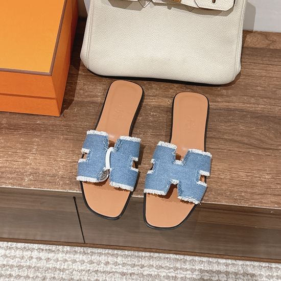 Hermes Top Grade Cowhide Slide Sandals Daily Comfort Wear