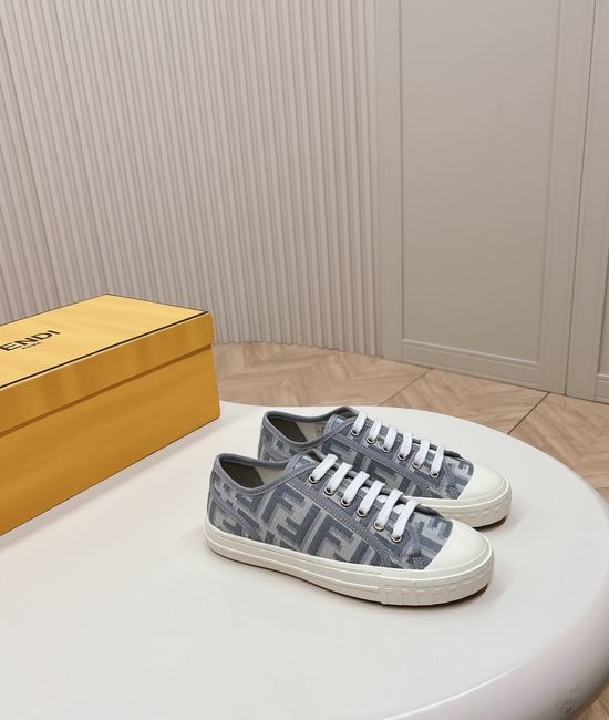 Fendi Classic Monogram Upper Breathable Lightweight Casual Skate Shoes