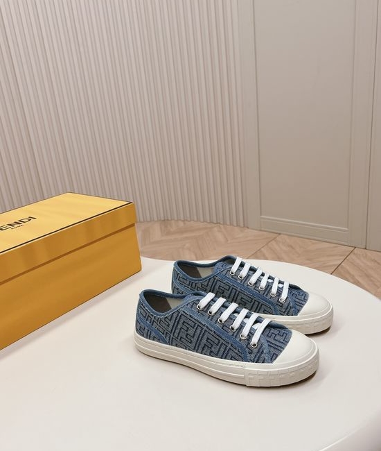 Fendi Classic Monogram Upper Breathable Lightweight Casual Skate Shoes