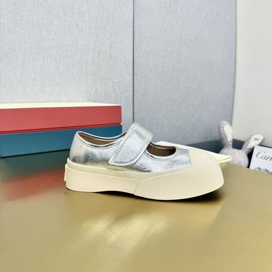Marni Premium Leather Platform Casual Shoes with Adjustable Straps