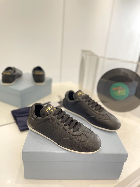 Prada Premium Leather Slip On Casual Comfortable Fashion Sneakers