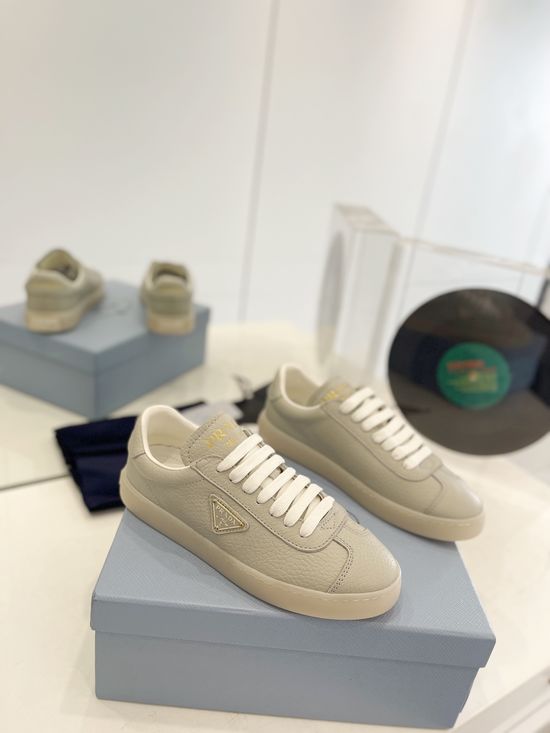 Prada Premium Leather Slip On Casual Comfortable Fashion Sneakers