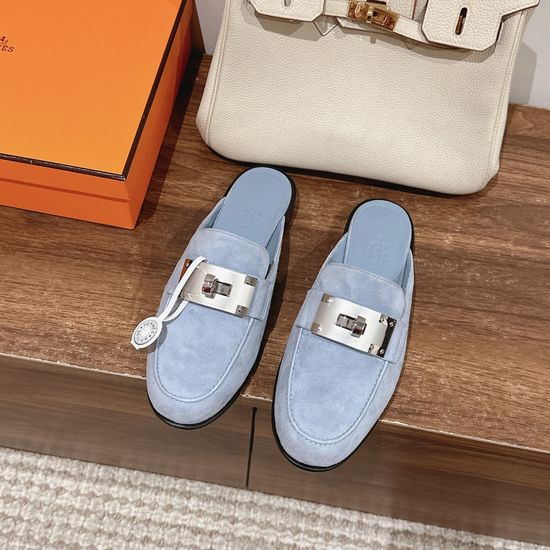 Hermes Classic Soft Leather Mules with Premium Hardware