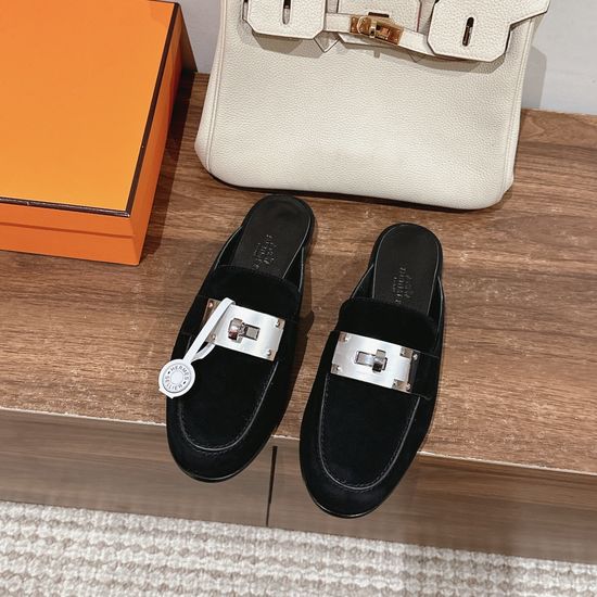 Hermes Classic Soft Leather Mules with Premium Hardware