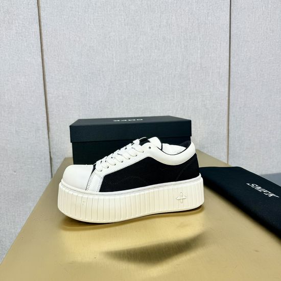 SMFK Classic Color Block Thick Sole Casual Canvas Shoes