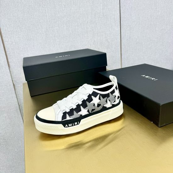 Ami Star Patch Canvas Platform Low Top Casual Shoes