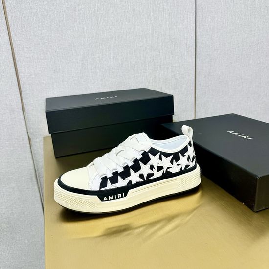 Ami Star Patch Canvas Platform Low Top Casual Shoes