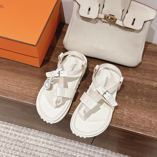 Hermes Casual Comfortable Leather Beach Sandals