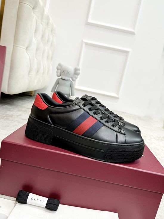 Gucci Premium Leather Casual Shoes Comfortable Anti-slip Daily Footwear