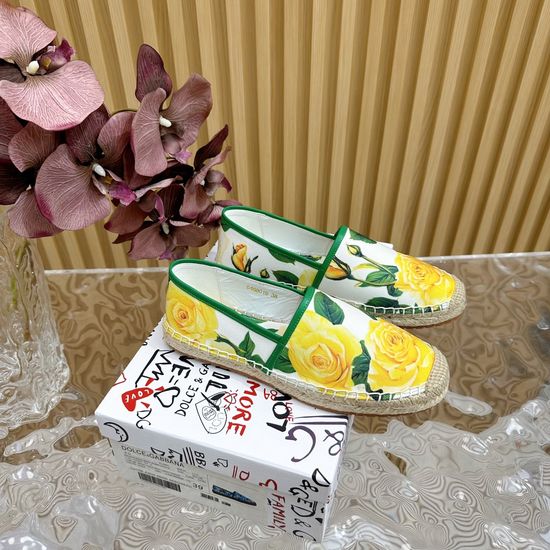 Dolce & Gabbana Vibrant Printed Canvas Espadrille Shoes