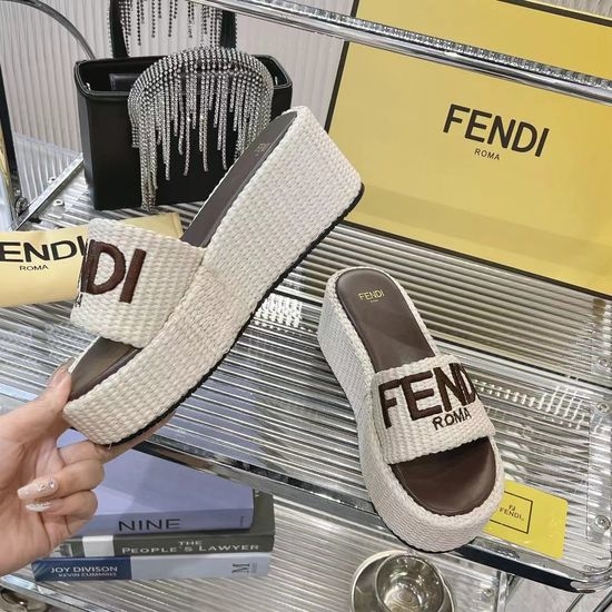 Fendi Premium Woven Slides with Soft Goatskin Lining