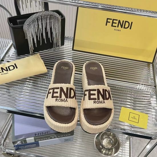 Fendi Premium Woven Slides with Soft Goatskin Lining