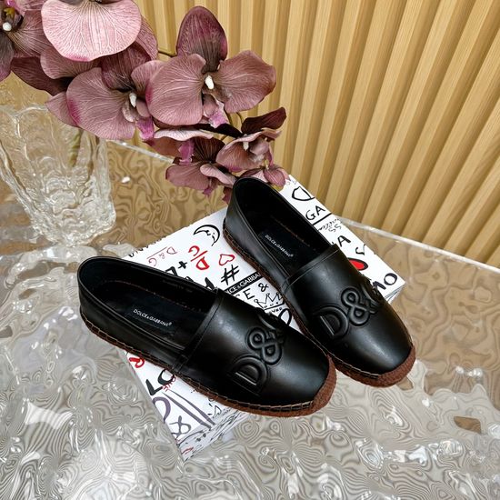 Dolce & Gabbana Sophisticated Embossed Leather Espadrilles