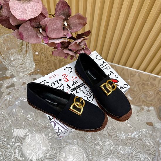 Dolce & Gabbana Embossed Denim Espadrilles with Soft Lining Non-slip Sole
