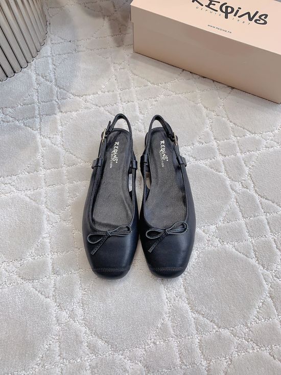 Reqins Soft Leather Ballet Flats Breathable Lightweight Comfortable Casual Shoes