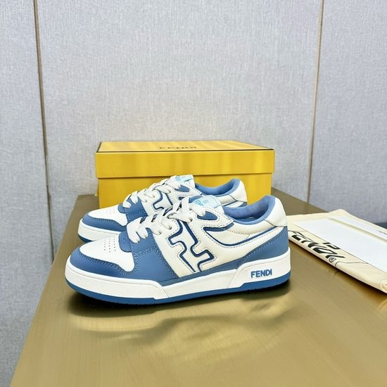 Fendi Classic Retro Leather Sneakers Non-Slip Durable Casual Footwear