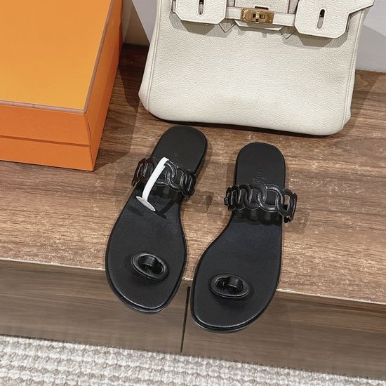Hermes Versatile Chain Decor Sandals Premium Comfortable Casual Shoes
