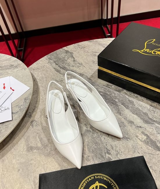 Christian Louboutine Kitten Heel Slingback Pumps Multi Color Options