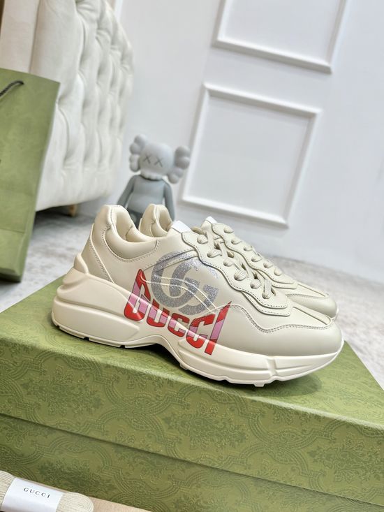 Gucci Premium Leather Casual Shoes Comfortable Versatile Fashion Footwear
