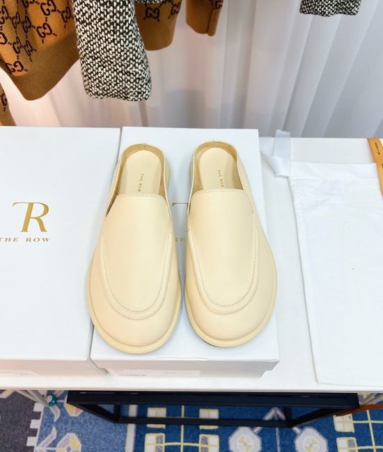 The Row Vintage Leather Mules Soft Non-Slip Comfortable Casual Shoes