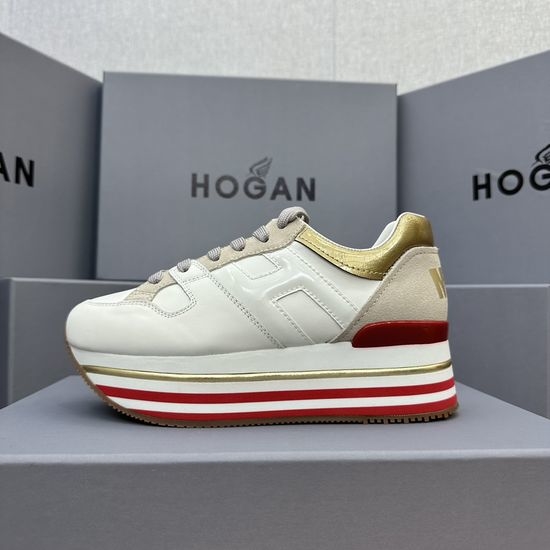Hogan Fashionable Thick-Soled Leather Loafers for Daily