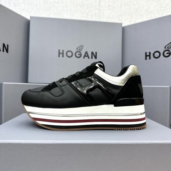 Hogan Fashionable Thick-Soled Leather Loafers for Daily