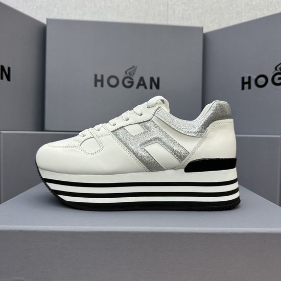 Hogan Fashionable Thick-Soled Leather Loafers for Daily