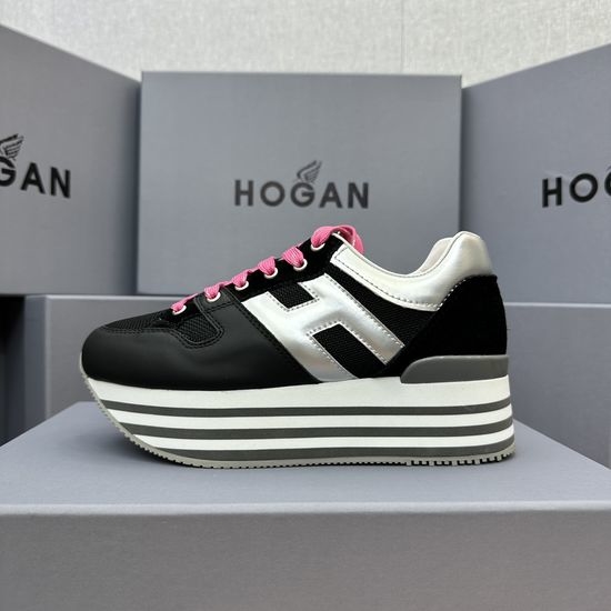 Hogan Fashionable Thick-Soled Leather Loafers for Daily